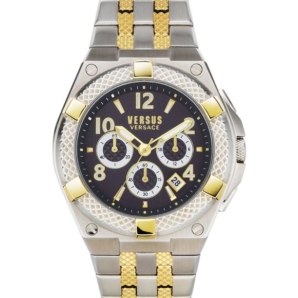 Versace 46mm Ladies Two Tone Watch New - Picture 1 of 4